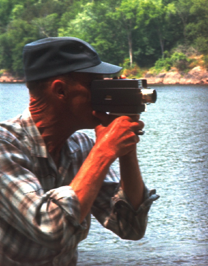 John Everson with movie camera