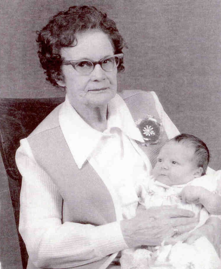 Sophie Johnson Langevin with grandchild