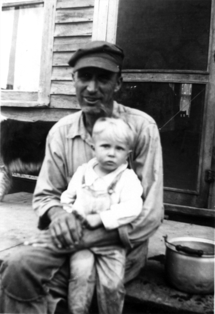 John Everson and his oldest son, about 1940